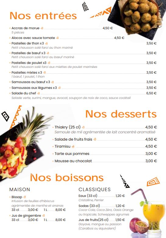 La nouvelle carte traiteur