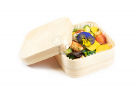 Wood box salade exotique avec crevettes