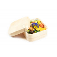 Wood box salade exotique avec crevettes
